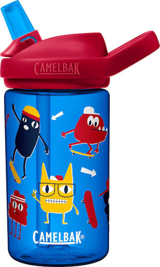 Camelbak Eddy+ Kids Water Bottle Plastic with Straw Non Spill Blue 400ml