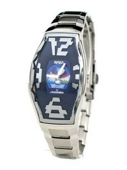Chronotech Men's Watch 36mm Battery with Silver Metal Bracelet
