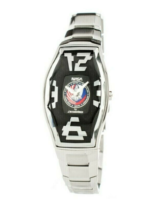 Chronotech Men's Watch 36mm Battery with Silver Metal Bracelet