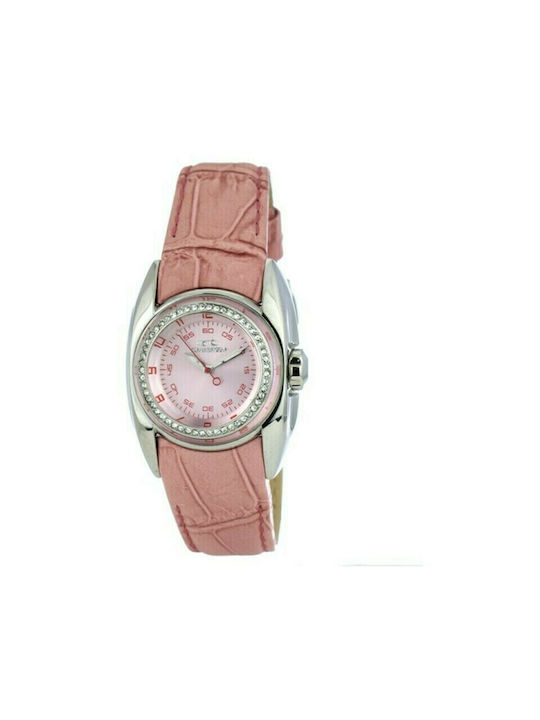 Chronotech Watch with Pink Leather Strap CT7704...