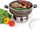 Olimpist Cooking Robot Set Tabletop Electric Grill Smooth Plate 2000W with Lid and Adjustable Thermostat 40cmx40cmcm