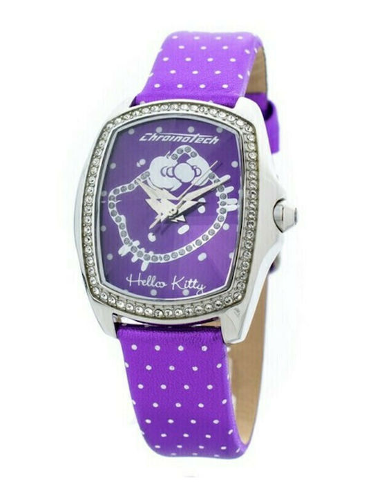 Chronotech Ceas de Damă cu Violet Curea din Piele