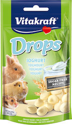 Vitakraft Behandelt für Meerschweinchen / Hase / Eichhörnchen / Hamster Drops Yogurt 75gr