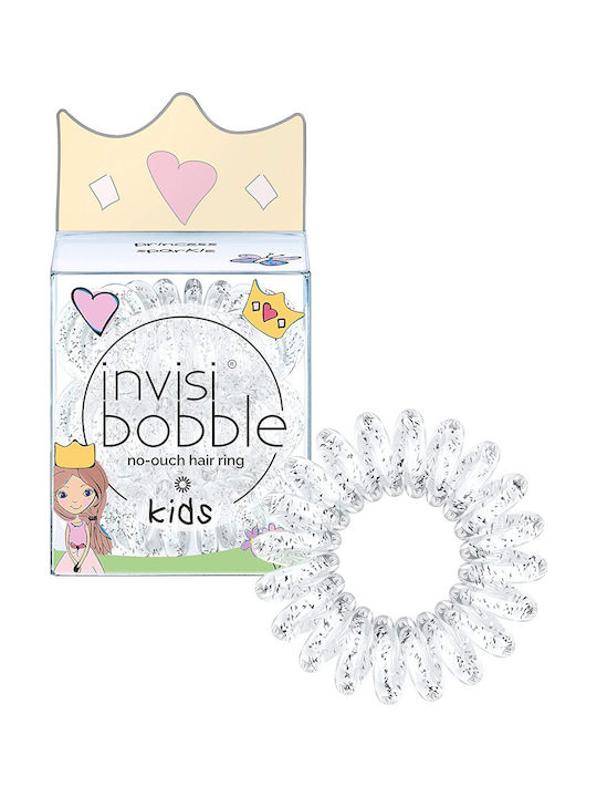 Invisibobble Kids Princess Sparkle Σετ Παιδικά Λαστιχάκια Σπιράλ σε Λευκό Χρώμα 3τμχ