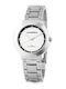 Chronotech Γυναικείο Ρολόι 35mm Μπαταρίας με Ασημί Μεταλλικό Μπρασελέ