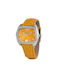 Chronotech Uhr mit Gelb Lederarmband CT2188LS-06