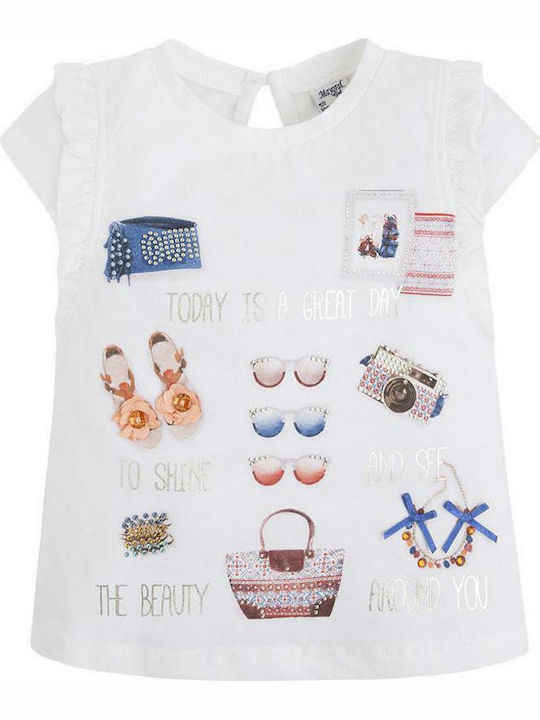 Mayoral Kids Blouse Short Sleeve White