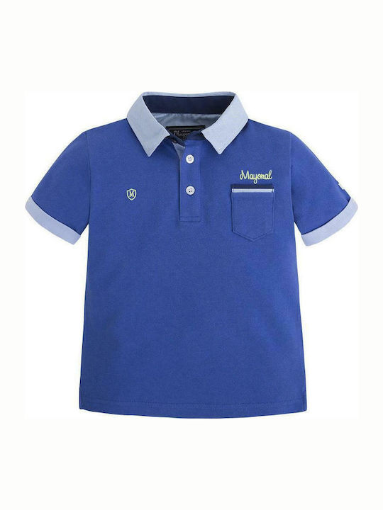 Mayoral Kids Polo Short Sleeve Blue