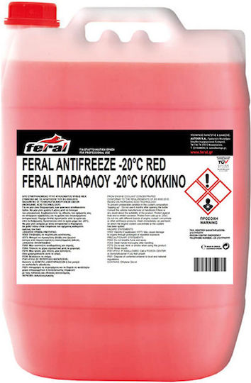 Feral Ready for Use Engine Coolant for Car -20°C/+108°C Red 20lt