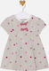 Mayoral Kids Dress Polka Dot Short Sleeve Beige