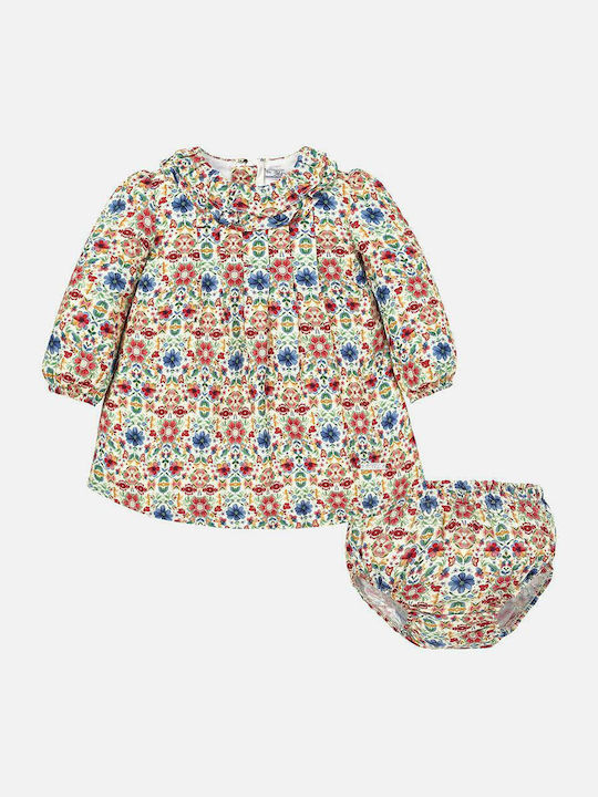 Mayoral Kids Dress Long Sleeve Multicolour