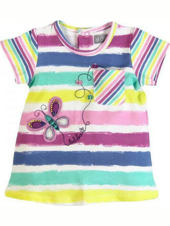 Boboli Rochie pentru Copii Cu dungi Mâneci scurte Multicolor