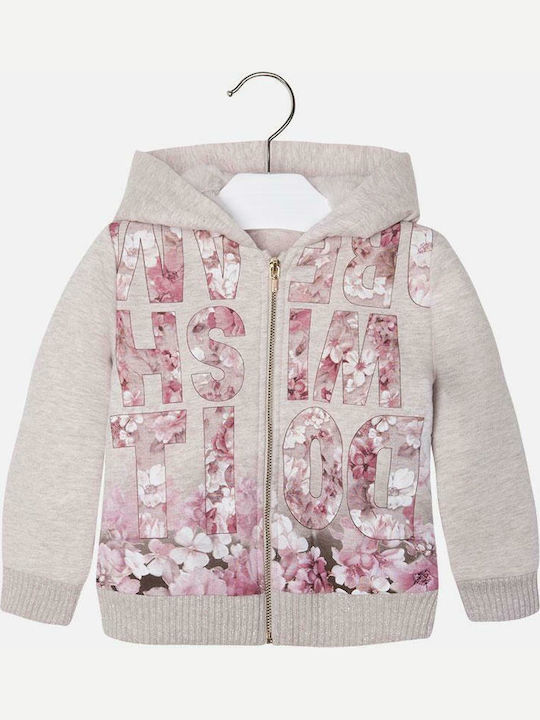 Mayoral Kinder-Sweatjacke mit Kapuze Beige