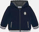 Mayoral Boys Hooded Sweatshirt with Zipper Blue