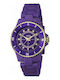 Women's Watch with Purple Rubber Strap