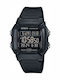 Casio Digital Men's Watch 37mm Chronograph Battery with Black Rubber Strap