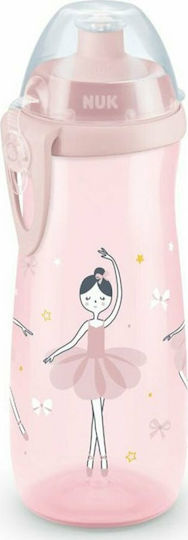 Nuk First Choice Sports Cup Ballerina Educational Sippy Cup Plastic Pink ballet for 36m+m+ 450ml 10.255.412