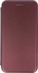 Synthetic Leather Book Burgundy (Redmi 8A)