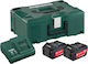 Metabo Set 2 Tool Batteries Lithium 18V Capacity 7Ah with Charger