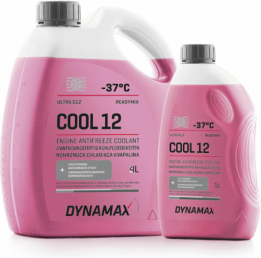 Dynamax Ultra Cool 12 Ready for Use Engine Coolant for Car G12 -37°C Pink 4lt 502577