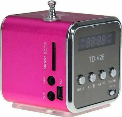 TD-V26 Radio portabil Reîncărcabil cu USB Roz