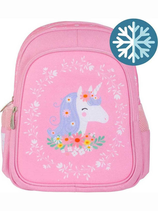 A Little Lovely Company Unicorn Pink Insulated Σχολική Τσάντα Πλάτης Νηπιαγωγείου σε Ροζ χρώμα