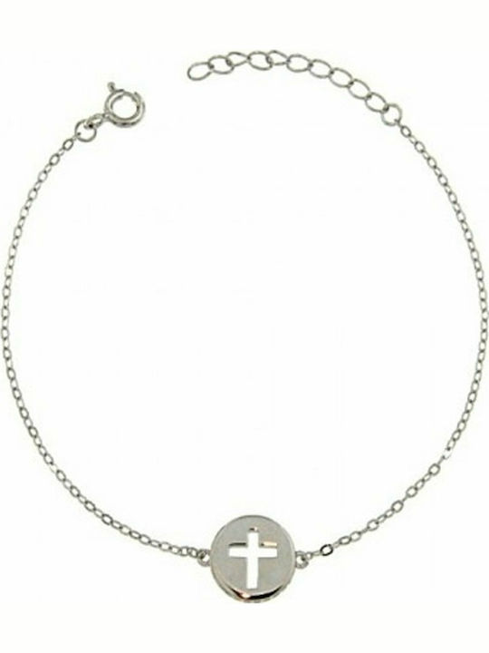 Jools Damen Armband Kette mit Design Kreuz aus Silber CSB7512.1