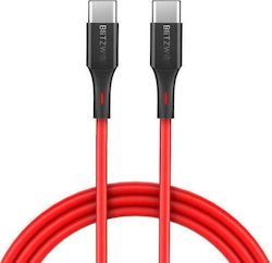 BlitzWolf BW-TC17 USB 2.0 Cable USB-C male - USB-C male Red 0.9m (BW-TC17)