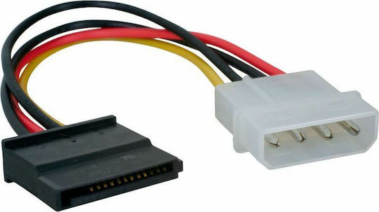 15-Pin Sata - 4-Pin Molex Cable 0.15m Multicolour (18041)