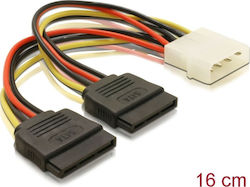 DeLock 4-Pin Molex - 15-Pin Sata Cable 0.112m Πολύχρωμο 60102 DeLock 4-Pin Molex - 15-Pin Sata Cable 0.112m Πολύχρωμο 60102
