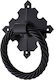 Zogometal Knocker Front Door 207 207 with Rosette Black