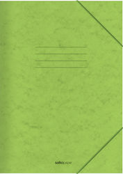 Salko Paper Folder Prespan with Rubber Band and Ears for Paper A4 Green