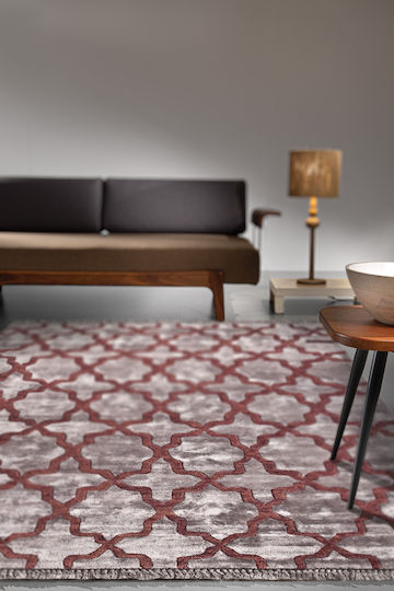Saint Clair Darius Handmade Rectangular Rug with Fringes Plum