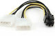 Cablexpert PCIe cu 6 pini - Molex cu 4 pini Cablu 0.15m Multicolor (CC-PSU-6)