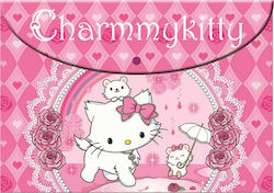 Gim Dosar cu Buton pentru Hârtie A4 Roz Charmmy Kitty