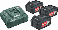 Metabo Satz von 3 Werkzeugbatterien Lithium 18V mit Ladegerät 685049000 Metabo Satz von 3 Werkzeugbatterien Lithium 18V mit Ladegerät 685049000