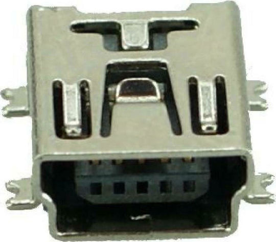 Powertech Mini USB 2.0 Connector ίσια pins (CON-U001)
