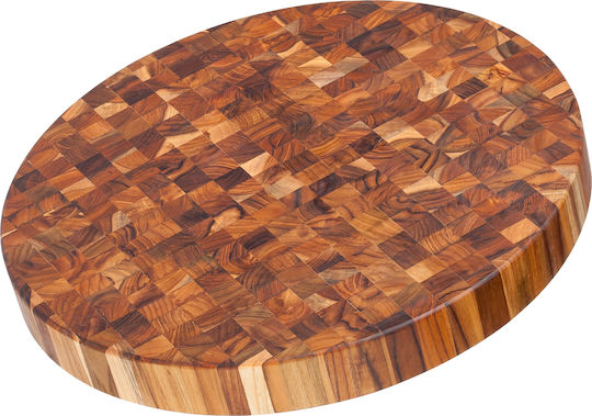 TeakHaus Butcher Block Suprafață de Tăiere Lemnoasă Maro 45.7x45.7cm 1buc