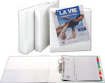 Φ-Plast Arc Ring Binder 4/32 for A4 Paper with 4 Rings White 4D - 4εκ Ράχη