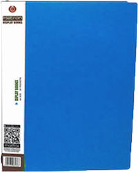 Metron Clipboard Flexible with 50 plastic sleeves Slides for Paper A4 Blue 1pcs