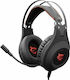 White Shark GH-2041 Wildcat Over Ear Gaming Headset με σύνδεση 2x3.5mm / 3.5mm Λευκό