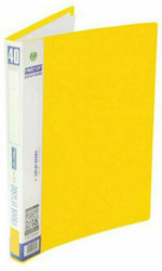 Metron Clipboard Flexible with 40 plastic sleeves Slides for Paper A4 Yellow 1pcs