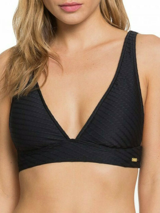 Roxy Sports Bra Bikini Top Golden Breeze Black