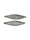 Inart Oval Wooden Decorative Platters Set Black 70x18x5cm 2pcs