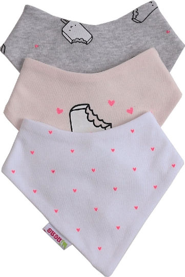 Minene Ice Cream Bandana Stoff mit Taste Mehrfarbig 3Stück