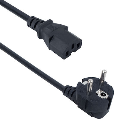 De Tech Schuko - IEC C13 Cable 1.5m Μαύρο (18043)