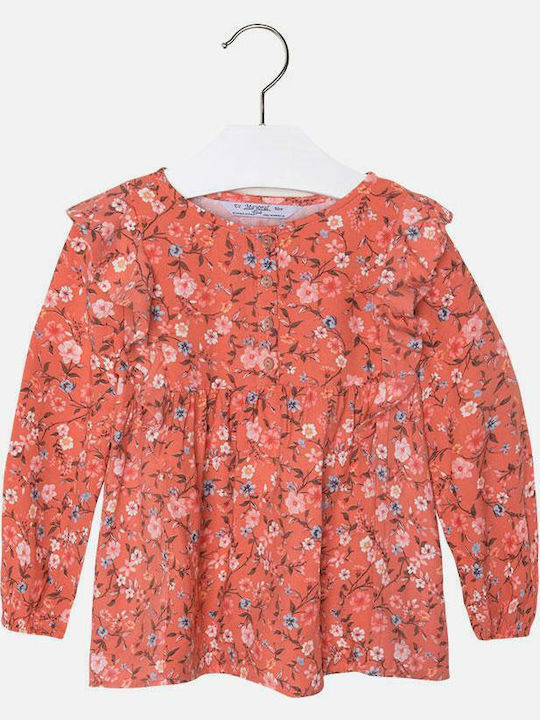 Mayoral Kids Blouse Long Sleeve Coral