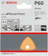 Bosch C470 Delta Sanding Sheet K60 with Holes 93x93mm Set 5pcs
