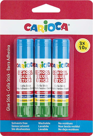 Carioca Glue Stick School Glue for Paper 3pcs 10gr No Solvents