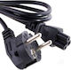 Schuko - IEC C5 Cable 1.5m Μαύρο 18028
